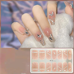 14pcs Flower Nail Art Stickers Full Wrap Nail Polish Strips Self Adhesive Decals