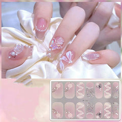 14pcs Flower Nail Art Stickers Full Wrap Nail Polish Strips Self Adhesive Decals