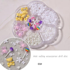 Mix Colors Lollipop Butterfly Candy Nail Art Decorations
