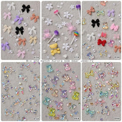Mix Colors Lollipop Butterfly Candy Nail Art Decorations