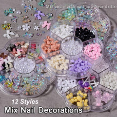 Mix Colors Lollipop Butterfly Candy Nail Art Decorations