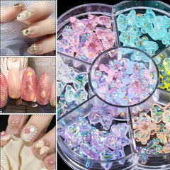 Mix Colors Lollipop Butterfly Candy Nail Art Decorations