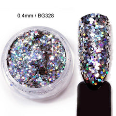 Sparkling Glitter Nail Decals Sequins for Nail Art, 0.2mm, 1 Bottle