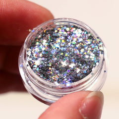 Sparkling Glitter Nail Decals Sequins for Nail Art, 0.2mm, 1 Bottle