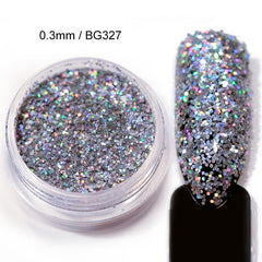 Sparkling Glitter Nail Decals Sequins for Nail Art, 0.2mm, 1 Bottle