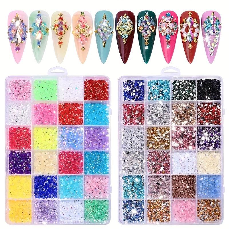 3500pcs Colorful Rhinestones for Nail Art DIY Crafts