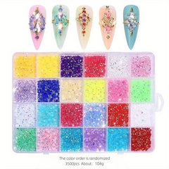 3500pcs Colorful Rhinestones for Nail Art DIY Crafts