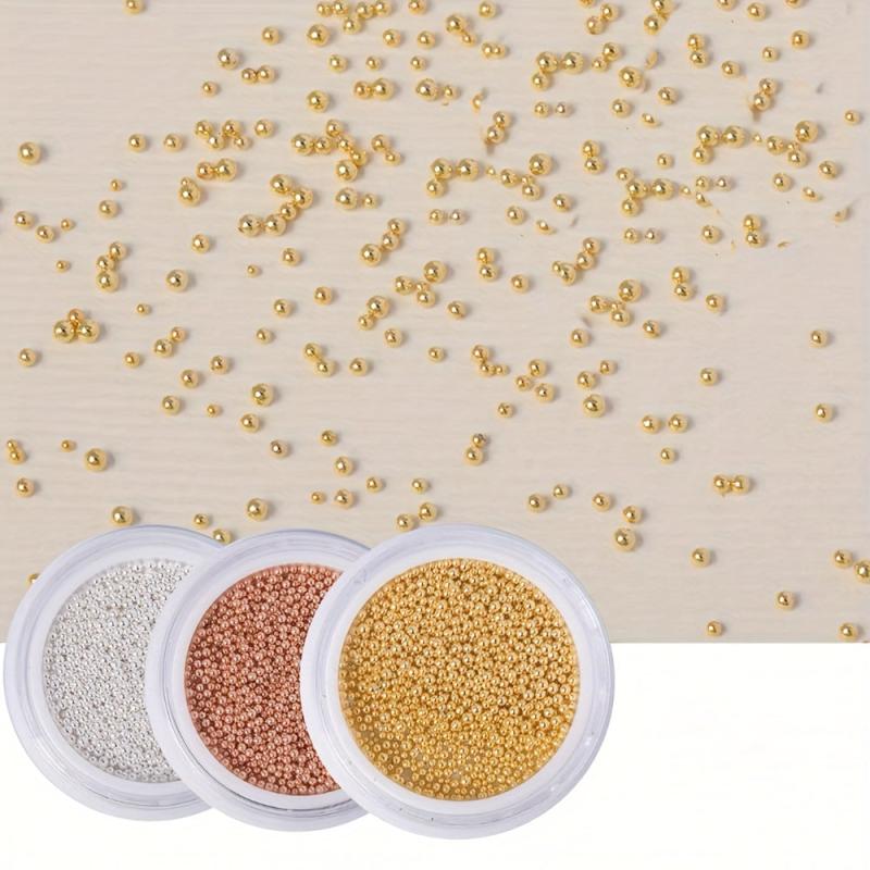 Mini Micro Stainless Steel Nail Ball Bead for DIY or Salon 3D Nail Caviar