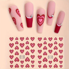 3D Heart Love Nail Art Stickers Self Adhesive Manicure Accessories