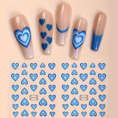 3D Heart Love Nail Art Stickers Self Adhesive Manicure Accessories