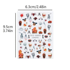 Halloween Skull Nail Stickers - Spooky Nail Art Decals