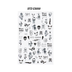 Halloween Skull Nail Stickers - Spooky Nail Art Decals