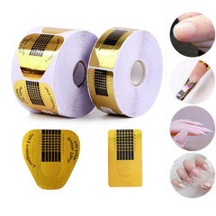 Acrylic Gel Nail Tips Extension Stickers & Curl