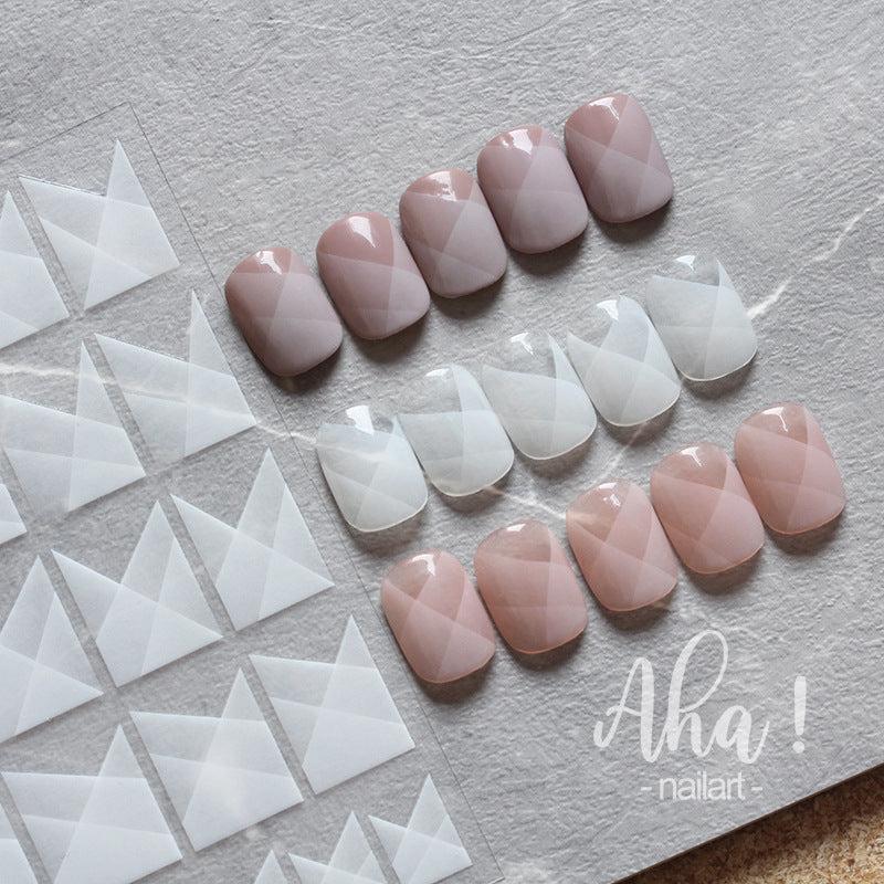 French Geometric Lines Nail Decals Manicures Decorations