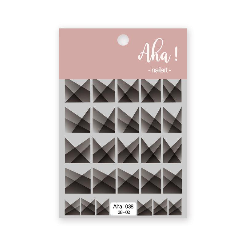 French Geometric Lines Nail Decals Manicures Decorations