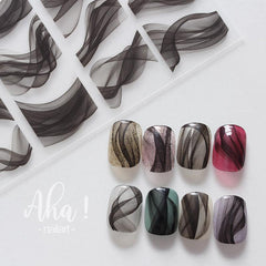 French Geometric Lines Nail Decals Manicures Decorations