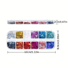 Holographic Letter Glitter for Nails - DIY Manicure Nail Decor