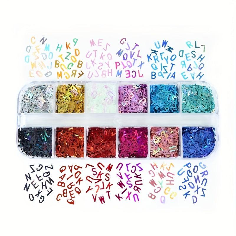 Holographic Letter Glitter for Nails - DIY Manicure Nail Decor