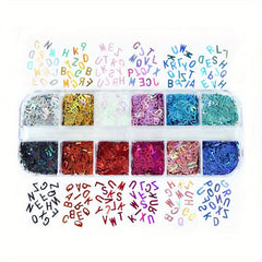 Holographic Letter Glitter for Nails - DIY Manicure Nail Decor