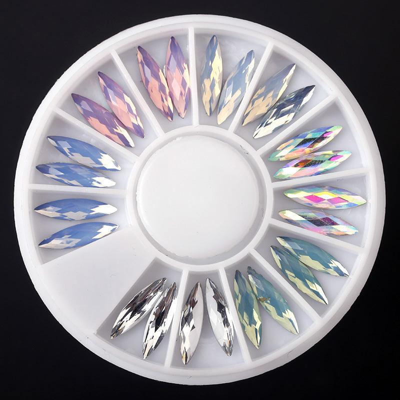 3D Acrylic Nail Art Tips Decoration Gem Wheel