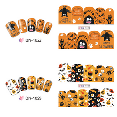 Halloween Nail Wraps Gothic Nail Polish Strips Ghost Skull Demon Pattern