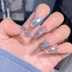 50pcs Aurora Nail Art Gemstones Heart Bow Nail Charm