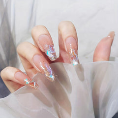 50pcs Aurora Nail Art Gemstones Heart Bow Nail Charm