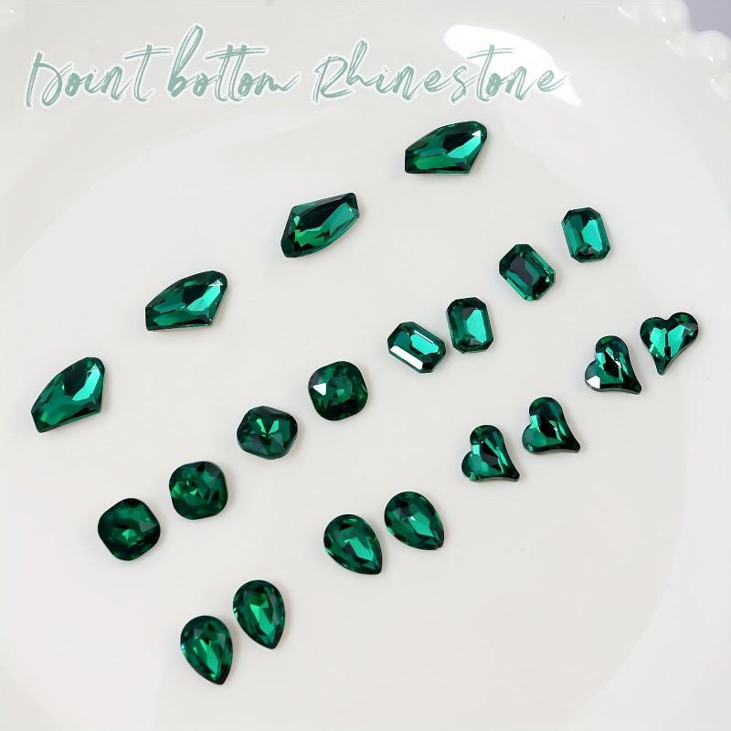 20 Grids Heart Rhinestone Nail Art Jewelry Crystal Glass Accessories