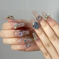 20 Grids Heart Rhinestone Nail Art Jewelry Crystal Glass Accessories