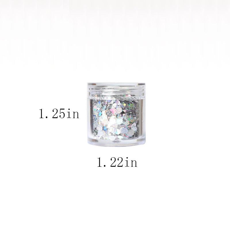 9 Colors Hexagon Chunky Glitter Holographic Stickers Sequins Nail Glitter