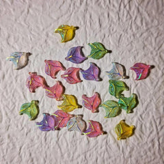 50 Pcs Aurora Fox Rhinestones Resin Flat Base Nail Art Strass Decorations