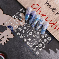 5D Embossed Christmas Nail Stickers Decals