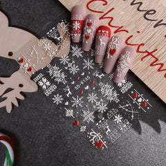5D Embossed Christmas Nail Stickers Decals