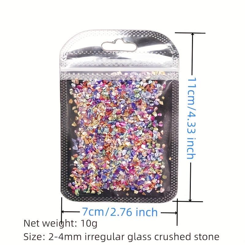 Metallic Crystal Chips Nail Sequins Flakes 10g Bag