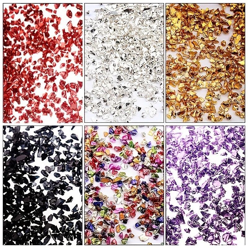 Metallic Crystal Chips Nail Sequins Flakes 10g Bag