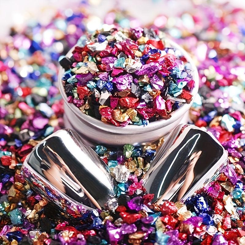 Metallic Crystal Chips Nail Sequins Flakes 10g Bag