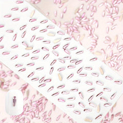 Pink Glass Nail Art Rhinestones Mix Shape Gemstones DIY Accessories
