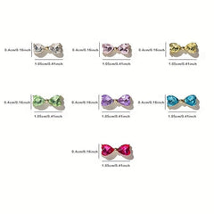 10pcs Crystal Heart Nail Charms 3D Rhinestone Nail Art Jewelry DIY Designs