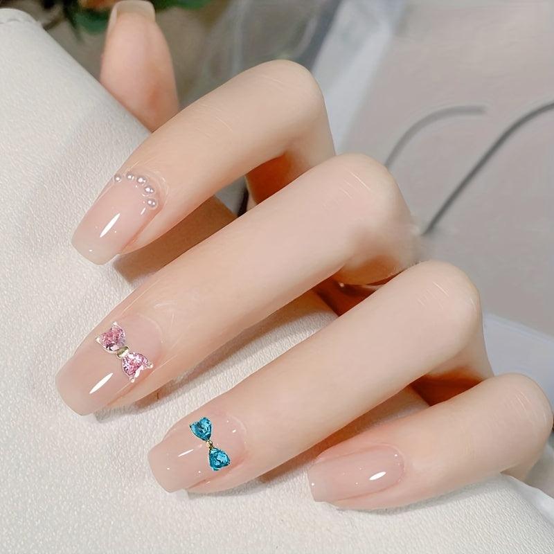10pcs Crystal Heart Nail Charms 3D Rhinestone Nail Art Jewelry DIY Designs