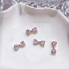 10pcs Crystal Heart Nail Charms 3D Rhinestone Nail Art Jewelry DIY Designs