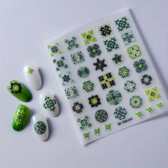 5D Flower Nail Art Sticker Self-Adhesive Bohemian Style Nail Art Decals