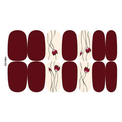 10 Sheets Solid Adhesive Nail Stickers Full Nail Wraps For Women