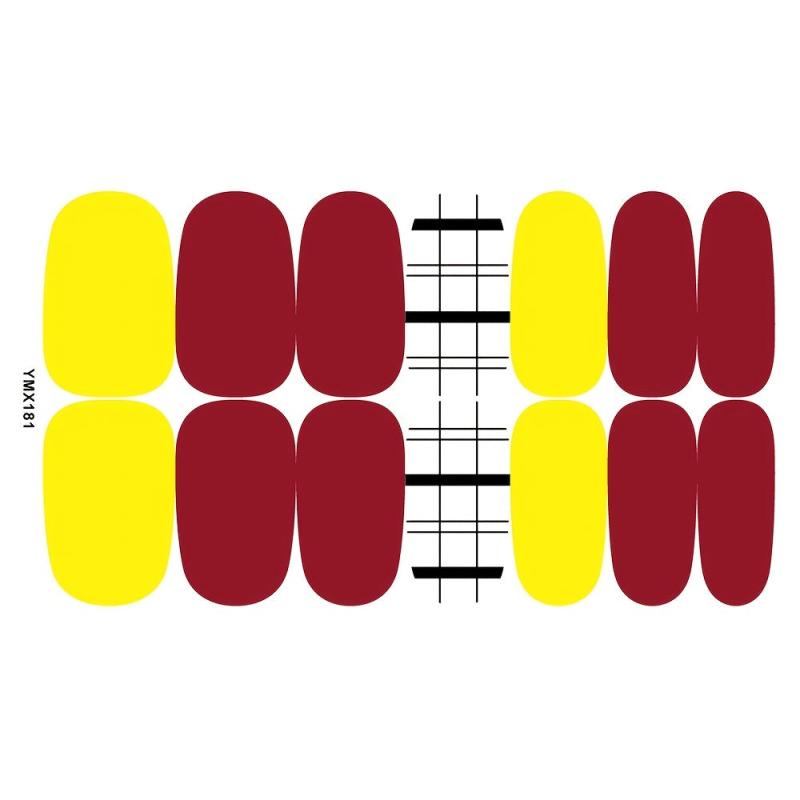 10 Sheets Solid Adhesive Nail Stickers Full Nail Wraps For Women