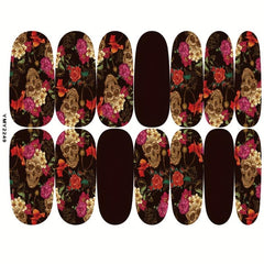 Halloween Skull Face Nail Polish Sticker