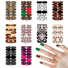 Halloween Skull Face Nail Polish Sticker