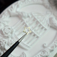 Golden Bronzing Nail Art Stickers Set - Heart Star Moon Self Adhesive Decals