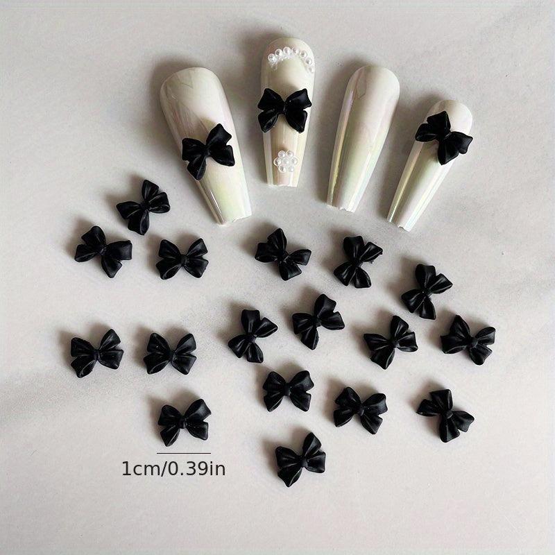 3D Resin Bows Nail Charms Bow Resin Nail Art Decorations 20 Pcs