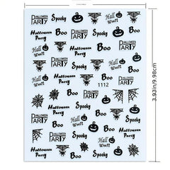3D Glow in the Dark Halloween Nail Stickers - Skull Pumpkin Ghost