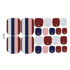Waterproof Toenail Polish Stickers Self Adhesive Toenail Art Decal Strips