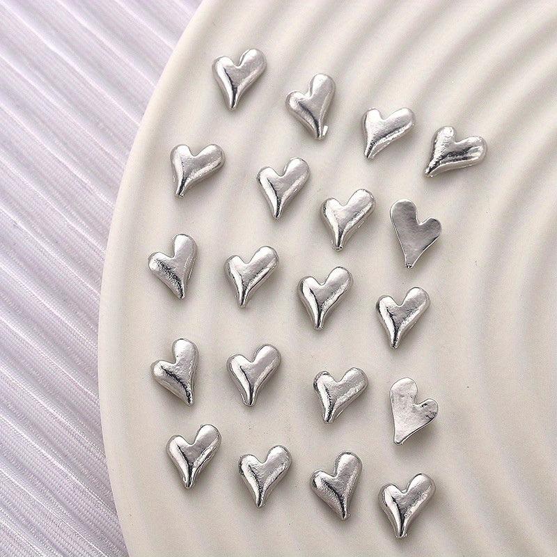 30pcs Nail Art Stickers With Silver Nail Decorations DIY